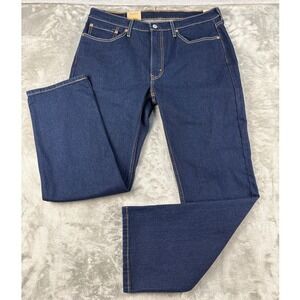 Levi's Jeans Mens 36x30 514 Straight Fit Dark Indigo Stretch EUC